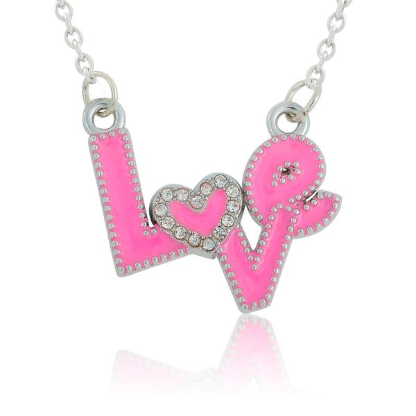 pink enamel cute heart love amor necklace jewelry for little girls women girlfriend christmas birthday valentines gift, Silver
pink enamel cute heart love amor necklace jewelry for little girls women girlfriend christmas birthday valentines gift, Silver
