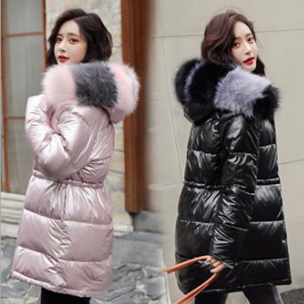 wholesale fashionable women's mid-length winter slim-fitting style student bright face down padded jacket, Black
wholesale fashionable women's mid-length winter slim-fitting style student bright face down padded jacket, Black