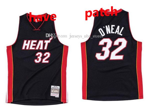men's basketball miami heat 32 shaquille o'neal mitchell & ness 2005-06 black hardwoods classics authentic jersey 01, Black;red
men's basketball miami heat 32 shaquille o'neal mitchell & ness 2005-06 black hardwoods classics authentic jersey 01, Black;red