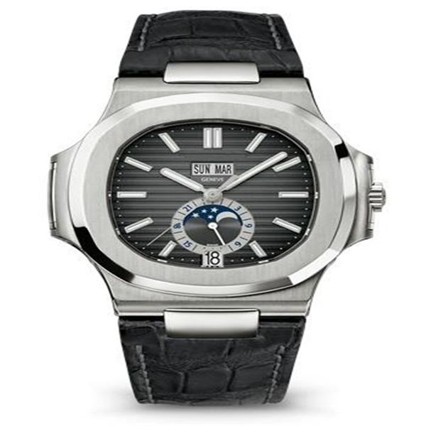 new luxury mens watch men automatic self wind mechanical watches black clock male reloj hombre nautilus real cowhide leather wristwatch, Slivery;brown 
new luxury mens watch men automatic self wind mechanical watches black clock male reloj hombre nautilus real cowhide leather wristwatch, Slivery;brown