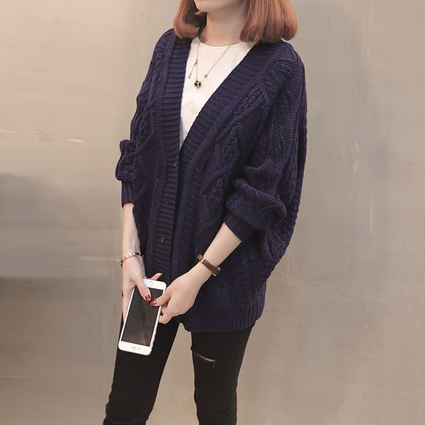 new autumn knit sweater women fashion harajuku loose warm cardigan women college casual long sleeve winter coat, White;black
new autumn knit sweater women fashion harajuku loose warm cardigan women college casual long sleeve winter coat, White;black
