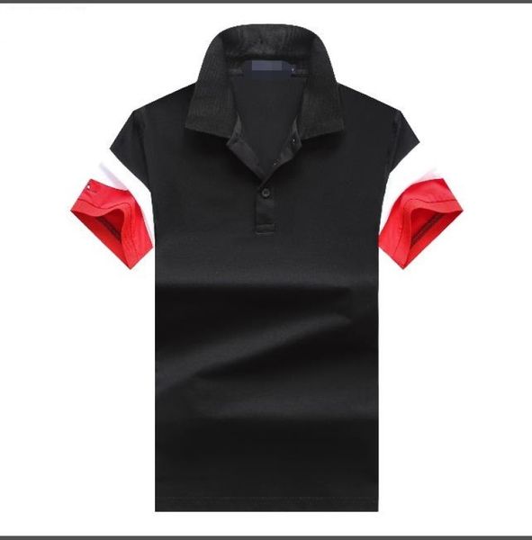 deep black men's wear short-sleeved shirt lapel three color sleeve fashion, White;black
deep black men's wear short-sleeved shirt lapel three color sleeve fashion, White;black