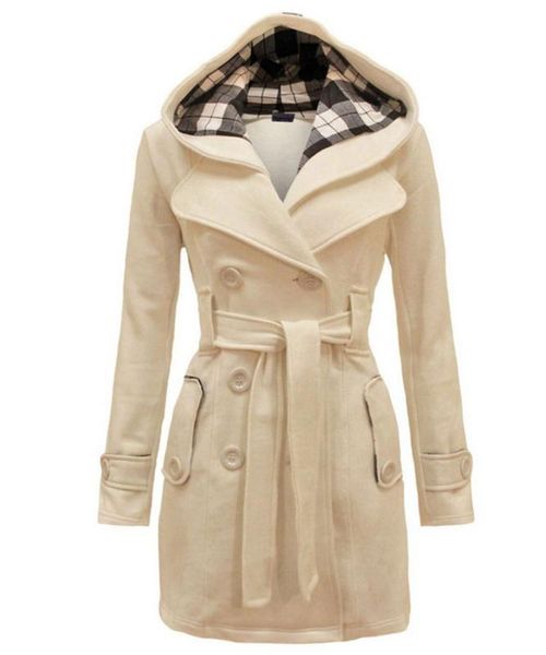 women winter hooded belt coat autumn button slim outerwear spring fashion plaid medium-long female warm windproof overcoats, Black
women winter hooded belt coat autumn button slim outerwear spring fashion plaid medium-long female warm windproof overcoats, Black