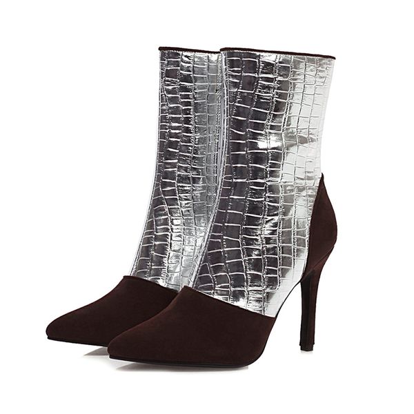 boots lucyever 2021 autumn high heels shoes woman patent leather patchwork pointed toe ankle women stiletto party botas, Black
boots lucyever 2021 autumn high heels shoes woman patent leather patchwork pointed toe ankle women stiletto party botas, Black