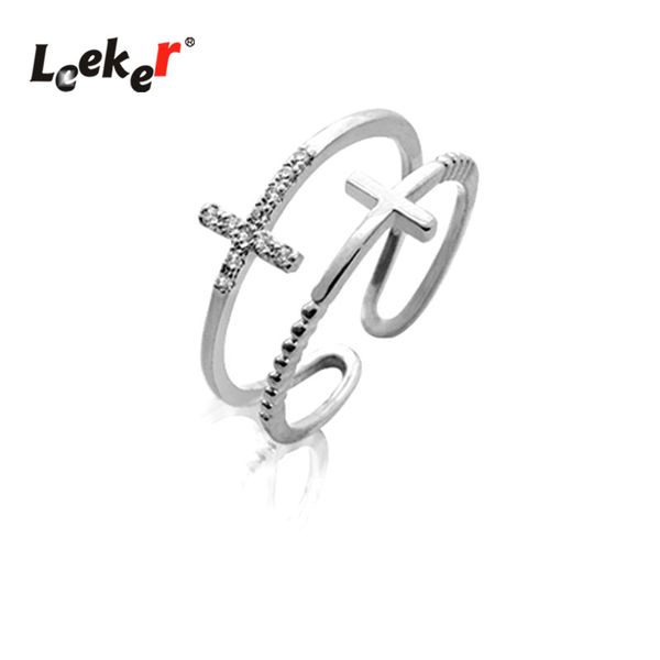 leeker tiny crystal open cross rings for women rose gold silver color adjustable size ring jewelry 481 lk9, Golden;silver
leeker tiny crystal open cross rings for women rose gold silver color adjustable size ring jewelry 481 lk9, Golden;silver