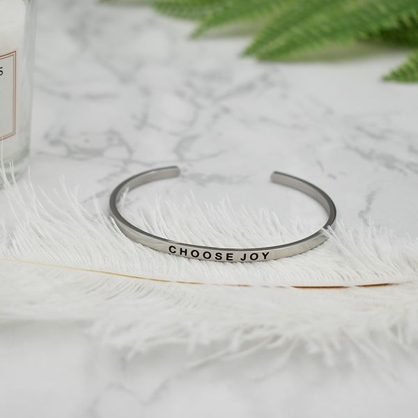 5pcs "choose joy" bangle stainless steel engraved positive inspirational quote bangle, Black
5pcs "choose joy" bangle stainless steel engraved positive inspirational quote bangle, Black
