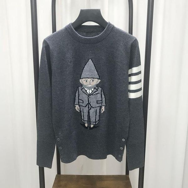 women's sweaters with men's and women's same round collar pullover dwarf inlay fashion self-cultivation tb knitted sweater, White;black
women's sweaters with men's and women's same round collar pullover dwarf inlay fashion self-cultivation tb knitted sweater, White;black