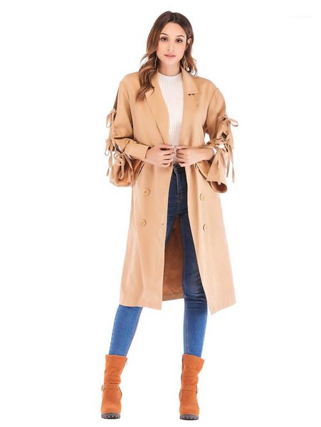 coats fashion khaki long sleeve double breasted bow tie coats women winter jackets 20fw women trench, Tan;black
coats fashion khaki long sleeve double breasted bow tie coats women winter jackets 20fw women trench, Tan;black