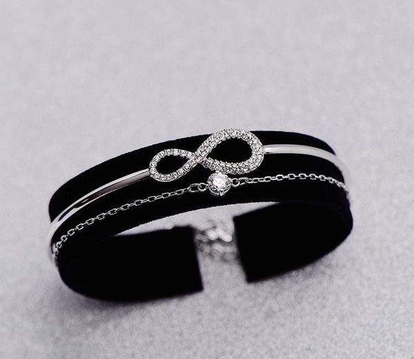 high style infinity charm bracelet for lovers couples fashion jewelry cz dimond for silver rose gold 1, Black
high style infinity charm bracelet for lovers couples fashion jewelry cz dimond for silver rose gold 1, Black
