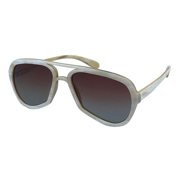fashion brand pilot style irregular big horn frame sunglasses with gradient brown lenses, White;black
fashion brand pilot style irregular big horn frame sunglasses with gradient brown lenses, White;black