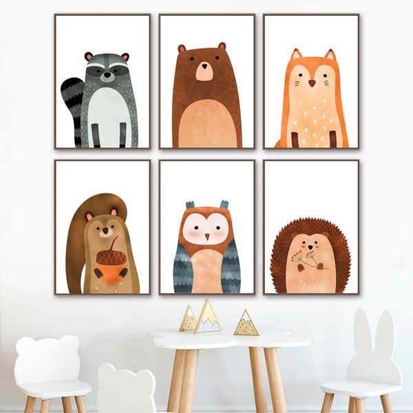 bear fox owl raccoon squirrel nursery wall art print canvas painting nordic poster wall pictures baby kids room bedroom decor
bear fox owl raccoon squirrel nursery wall art print canvas painting nordic poster wall pictures baby kids room bedroom decor