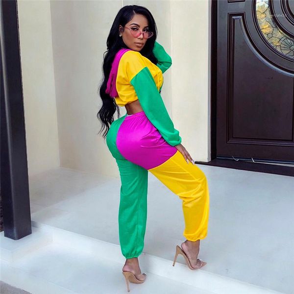 zipper hooded designer two piece set women clothes contrast panelled casual female tracksuits bandage with, White
zipper hooded designer two piece set women clothes contrast panelled casual female tracksuits bandage with, White