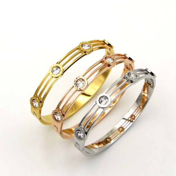 bangle fashion better hollow crystal four round roman numerals bracelet stainless steel rose gold color women party gift, Black
bangle fashion better hollow crystal four round roman numerals bracelet stainless steel rose gold color women party gift, Black