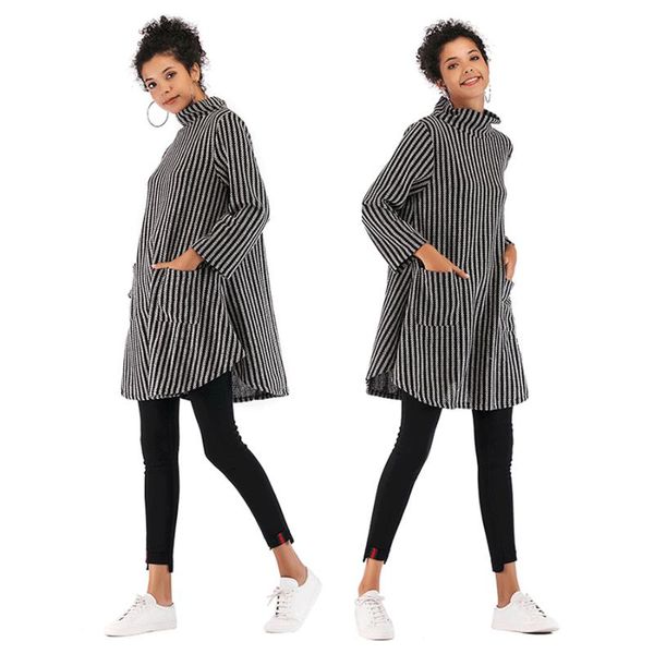 casual loose ladies turtleneck sweater women long autumn and winter ladies pullover striped irregular hem a-line sweater, White;black
casual loose ladies turtleneck sweater women long autumn and winter ladies pullover striped irregular hem a-line sweater, White;black