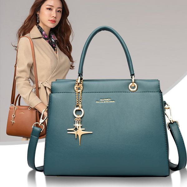 2020 new high-capacity ladies fashion casual handbag high-quality leather one-shoulder diagonal bag