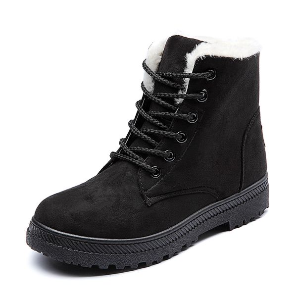winter boots women velvet snow shoes girl lace up ankle bootie anti-skid warm sneakers outdoor cotton shoes for cold weather, Black
winter boots women velvet snow shoes girl lace up ankle bootie anti-skid warm sneakers outdoor cotton shoes for cold weather, Black