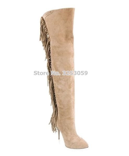 альмудену бежевый серый suede fringe длинные сапоги toe остроконечные назад кисточкой сапоги более-колено платье обувь sexy насосы плюс разм, Black
альмудену бежевый серый suede fringe длинные сапоги toe остроконечные назад кисточкой сапоги более-колено платье обувь sexy насосы плюс разм, Black