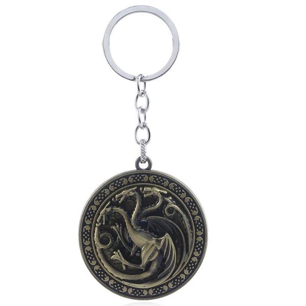 new rotatable keychain house stark wolf targaryen badge key chain for keys men car women bag accessories, Silver
new rotatable keychain house stark wolf targaryen badge key chain for keys men car women bag accessories, Silver