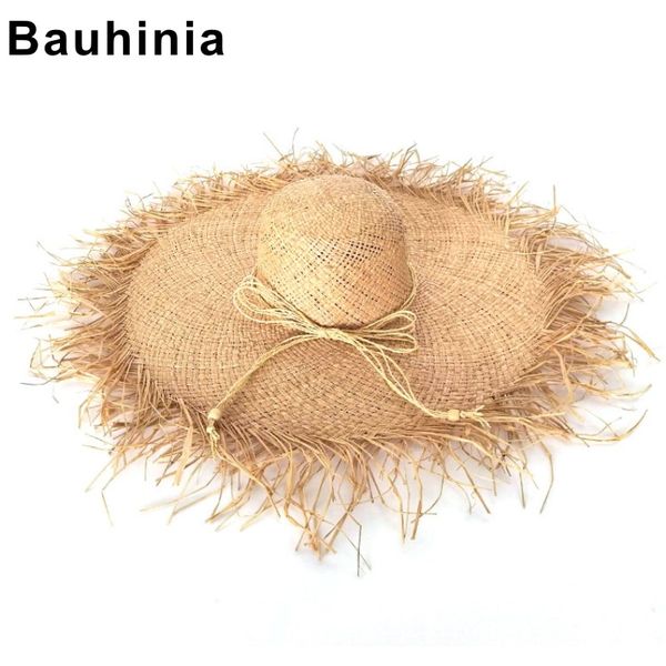 bauhinia new spring and summer raw edge big brim raffia straw hat female wild beach hat seaside holiday sun shade big brim, Blue;gray
bauhinia new spring and summer raw edge big brim raffia straw hat female wild beach hat seaside holiday sun shade big brim, Blue;gray