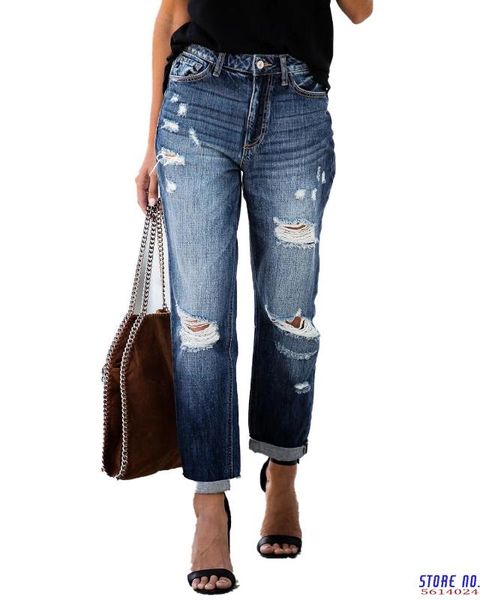2020 new ripped high waist retro jeans for women mom jeans denim pants femme boyfriend loose hole trousers ladies, Blue
2020 new ripped high waist retro jeans for women mom jeans denim pants femme boyfriend loose hole trousers ladies, Blue