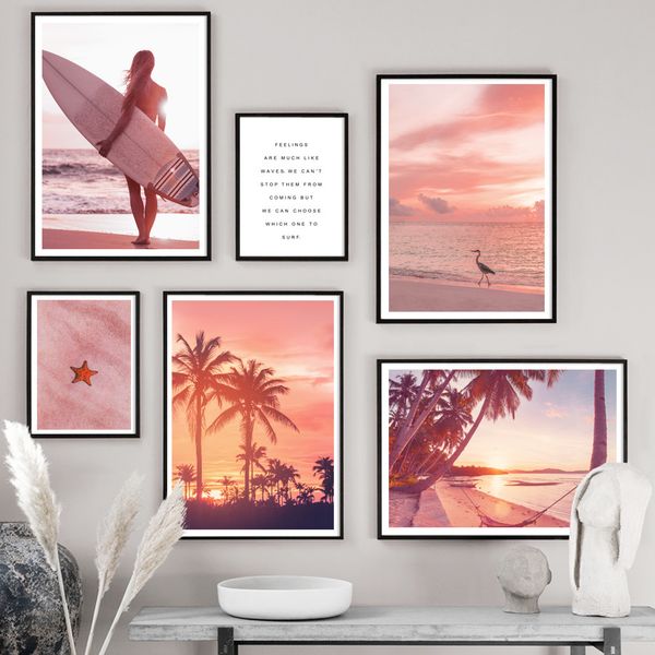 pink girl surfboard coconut tree quotes wall art print canvas painting nordic posters and prints wall pictures for living room
pink girl surfboard coconut tree quotes wall art print canvas painting nordic posters and prints wall pictures for living room