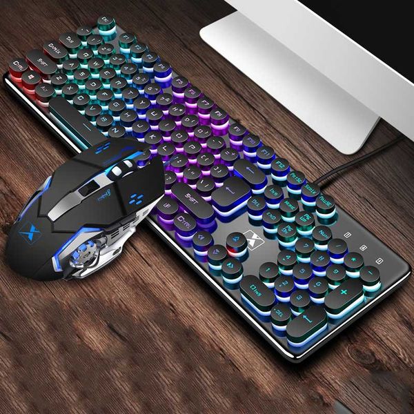 

Keyboard Mouse Combos Backlight Colourful Hight Speed USB Connector Gaming Suit 2-Color Available