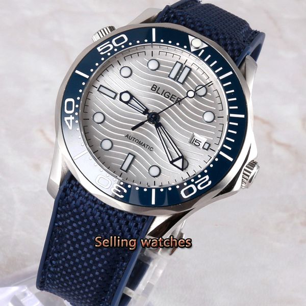 bliger 41mm automatic mechanical men watch rubber strap luminous waterproof calendar wristwatch men, Slivery;brown
bliger 41mm automatic mechanical men watch rubber strap luminous waterproof calendar wristwatch men, Slivery;brown