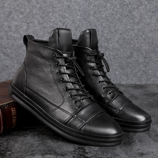 boots brand plus size 39-48 genuine leather men ankle with fur warm autumn winter shoes male lace up for man o4, Black
boots brand plus size 39-48 genuine leather men ankle with fur warm autumn winter shoes male lace up for man o4, Black