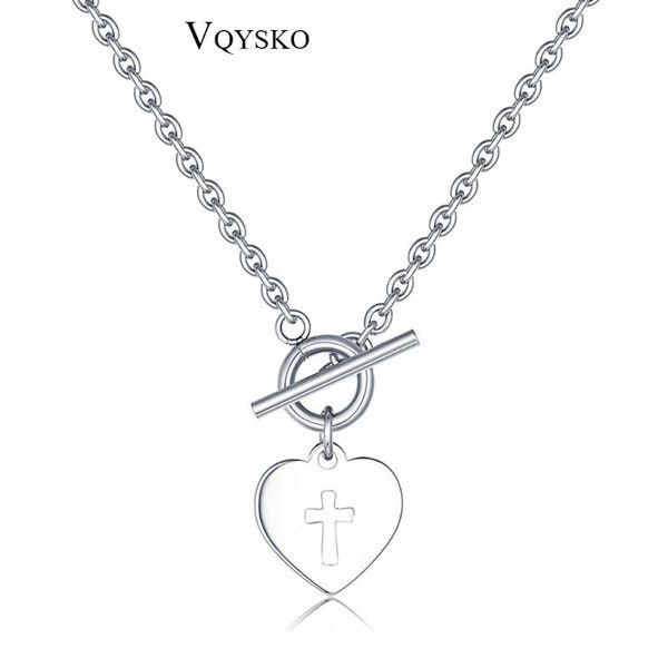 pendant necklaces fashion hollow cross heart necklace for women stainless steel minimalist jewelry wholesale, Silver
pendant necklaces fashion hollow cross heart necklace for women stainless steel minimalist jewelry wholesale, Silver