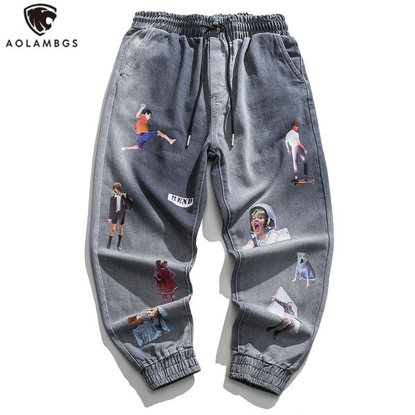 aolamegs colorful funny picture printed harajuku men jeans homme elastic waist baggy harem pants hip hop style streetwear autumn, Blue
aolamegs colorful funny picture printed harajuku men jeans homme elastic waist baggy harem pants hip hop style streetwear autumn, Blue