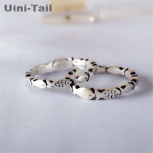 uini-tail new 925 sterling silver retro fashion small fish open ring fashion trend creative exquisite art ring, Golden;silver
uini-tail new 925 sterling silver retro fashion small fish open ring fashion trend creative exquisite art ring, Golden;silver