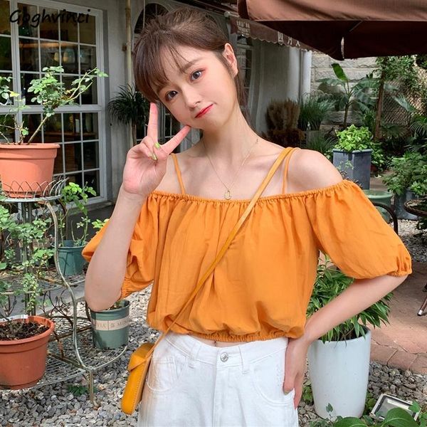 women's t-shirt short puff sleeve t-shirts women solid off-shoulder crop slash-neck sweet womens summer tshirt streetwear tees ulz, White
women's t-shirt short puff sleeve t-shirts women solid off-shoulder crop slash-neck sweet womens summer tshirt streetwear tees ulz, White