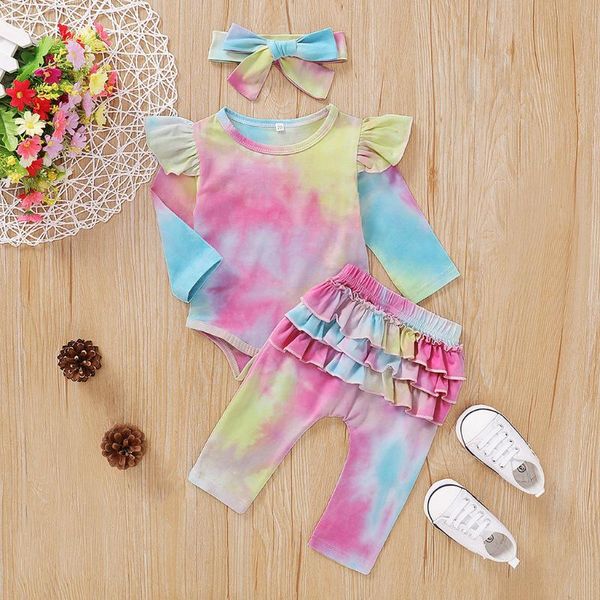 infant baby girls rainbow tie-dyed romper bodysuit+ruffles pants outfits baby's sets newborn summer casual infant autumn clothes, White
infant baby girls rainbow tie-dyed romper bodysuit+ruffles pants outfits baby's sets newborn summer casual infant autumn clothes, White