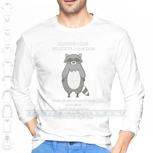 reasons i can relate to a racoon | funny shirts for animal lovers custom design print for men women cotton new