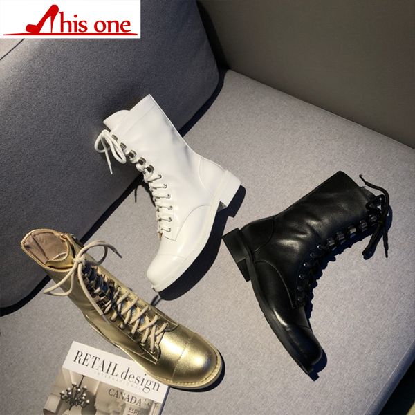 women genuine leather zipper boots woman chunky motorcycle botines mujer autumn winter round toe lace-up combat boots size35-43, Black
women genuine leather zipper boots woman chunky motorcycle botines mujer autumn winter round toe lace-up combat boots size35-43, Black