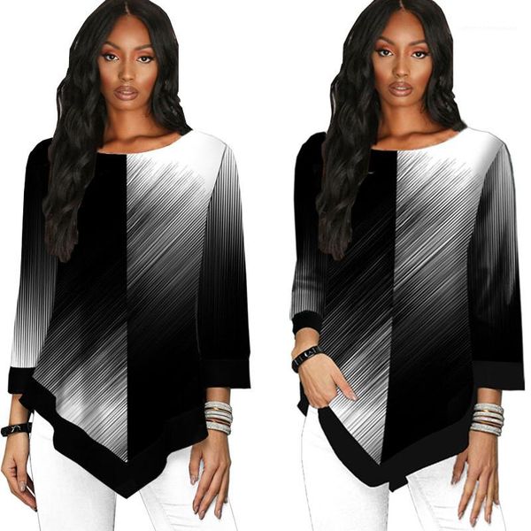 long sleeve o neck loose asymmetrical tees new women clothing casual women autumn clothing fashion, White
long sleeve o neck loose asymmetrical tees new women clothing casual women autumn clothing fashion, White