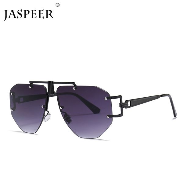 rimless sunglasses men shades frames oversized irregular alloy unique women uv400 eyewear, White;black
rimless sunglasses men shades frames oversized irregular alloy unique women uv400 eyewear, White;black