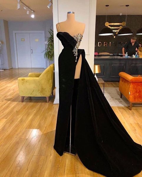 new arabic black formal prom dresses mermaid gold beading velvet evening dresses long spaghetti cocktail party dresses vestidos
new arabic black formal prom dresses mermaid gold beading velvet evening dresses long spaghetti cocktail party dresses vestidos