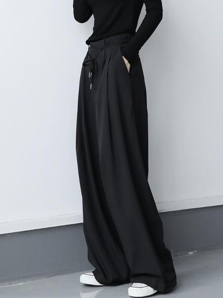 superaen black slimming floor full length loose wide leg pants trousers casual women pants spring and autumn, Black;white
superaen black slimming floor full length loose wide leg pants trousers casual women pants spring and autumn, Black;white