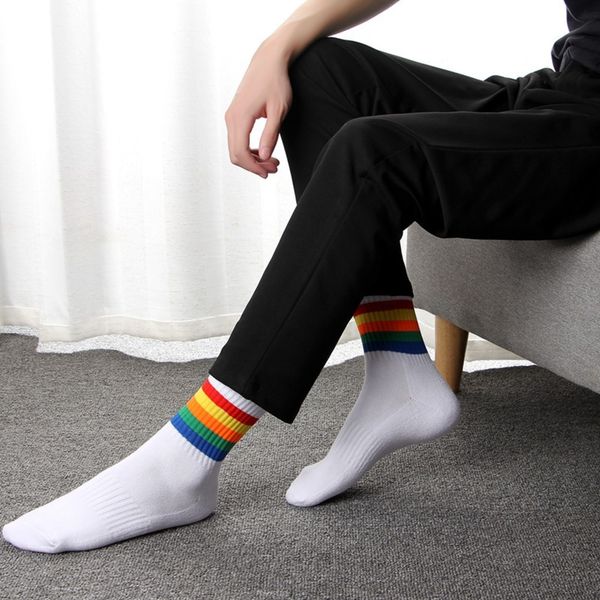 medium towel 80 cotton towel bottom sweat absorption and ventilation rainbow stripe medium tube socks men's sports trendy men's so, Black
medium towel 80 cotton towel bottom sweat absorption and ventilation rainbow stripe medium tube socks men's sports trendy men's so, Black