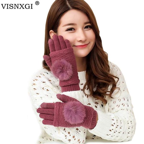 five fingers gloves yrrety warm winter women detachable fashion thicken knitting mittens three ways wear fur pompon female, Blue;gray
five fingers gloves yrrety warm winter women detachable fashion thicken knitting mittens three ways wear fur pompon female, Blue;gray