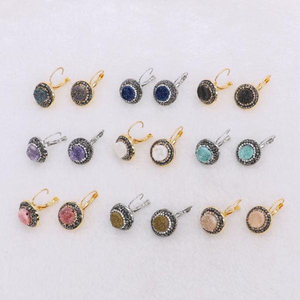 stud natural druzy earrings multi color wholesale jewelry gem for women 1215, Golden;silver
stud natural druzy earrings multi color wholesale jewelry gem for women 1215, Golden;silver