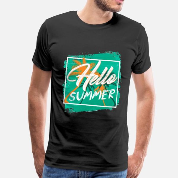 hello summer t shirt men custom tee shirt s-xxxl fit fitness comfortable spring cool shirt