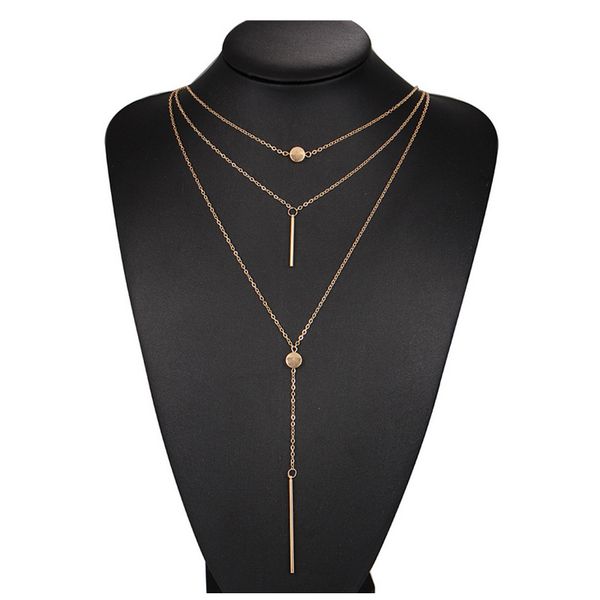 fashion women girls 3 layers round bar chain necklace alloy tassel jewelry gifts ll@17, Silver
fashion women girls 3 layers round bar chain necklace alloy tassel jewelry gifts ll@17, Silver