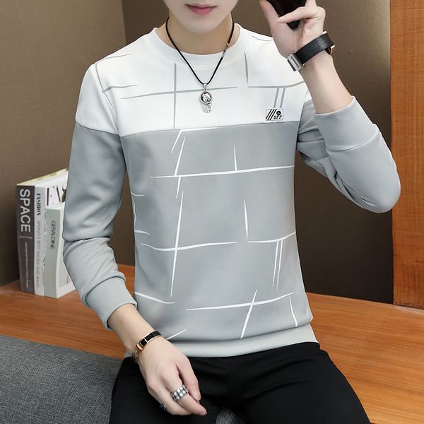 long sleeve t-shirt trendy bottom shirt spring sanitary wear men's clothes kg-147, White;black
long sleeve t-shirt trendy bottom shirt spring sanitary wear men's clothes kg-147, White;black