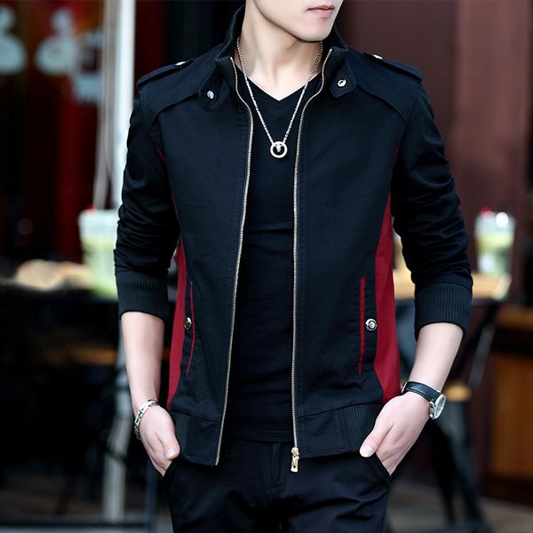fashion men's casual mixed color jacket stand collar long sleeve coat short male jackets size m-xxxl a17, Black;brown
fashion men's casual mixed color jacket stand collar long sleeve coat short male jackets size m-xxxl a17, Black;brown
