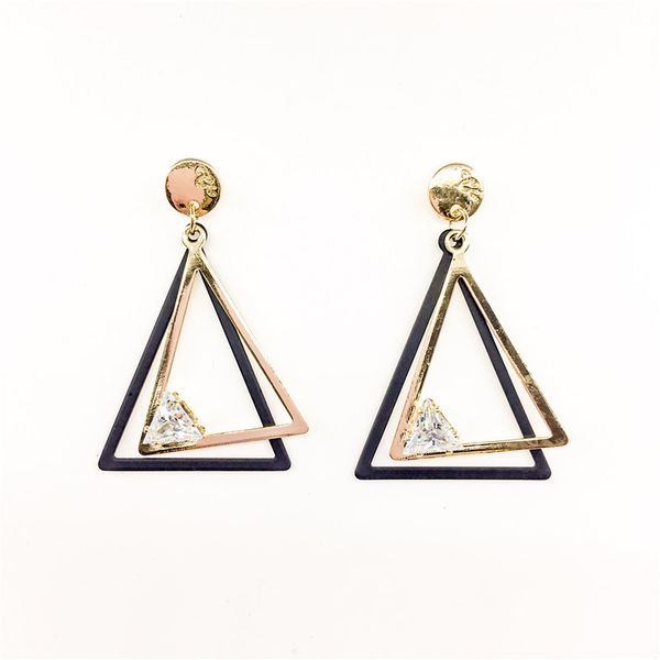 earrings with cut-out triangle earrings women's fashionable and versatile geometric zircon stud earrings with european and american fla, Silver
earrings with cut-out triangle earrings women's fashionable and versatile geometric zircon stud earrings with european and american fla, Silver