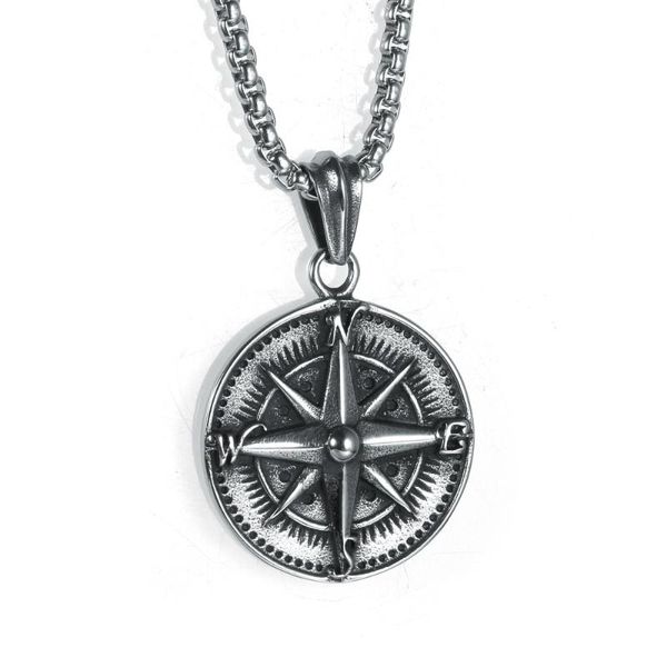 stainless steel vintage compass pendant necklace travel navigation necklaces jewellery with 60cm chain, Silver
stainless steel vintage compass pendant necklace travel navigation necklaces jewellery with 60cm chain, Silver