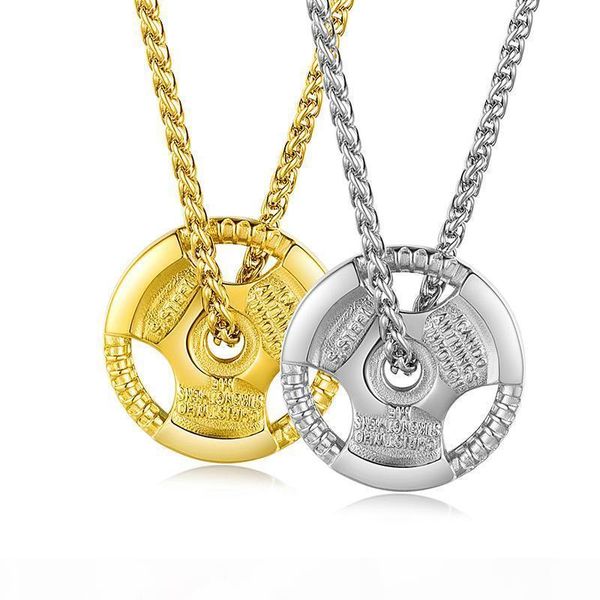 barbell pendant fitness wheel necklace for men couples bodybuilding gym necklaces gift jewelry stainless steel, Silver
barbell pendant fitness wheel necklace for men couples bodybuilding gym necklaces gift jewelry stainless steel, Silver