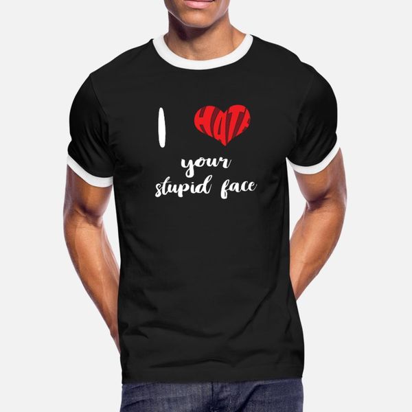 i hate your face stupid сердце любовь present футболку мужчин дизайн tee shirt o-neck одежда фитнес basic summer natural shirt
i hate your face stupid сердце любовь present футболку мужчин дизайн tee shirt o-neck одежда фитнес basic summer natural shirt